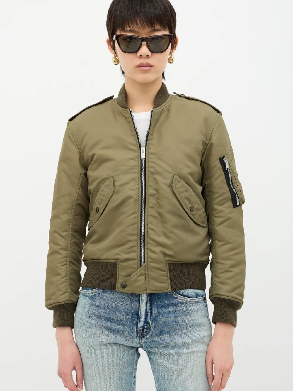 Saint Laurent 2017 green Bomber jacket